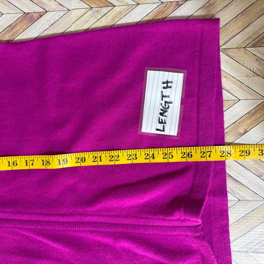 Vtg CHAUS V Neck Sweater Vest Womens S Purple Wool Angora Blend Italy Made Retro - Picture 6 of 7